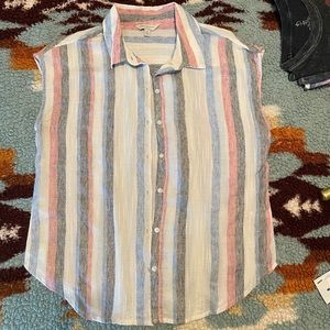 Lucky Brand Sleeveless Button Up